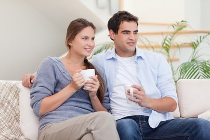 couple drinking tea with theanine