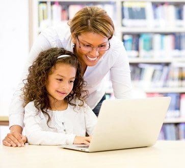 child using internet